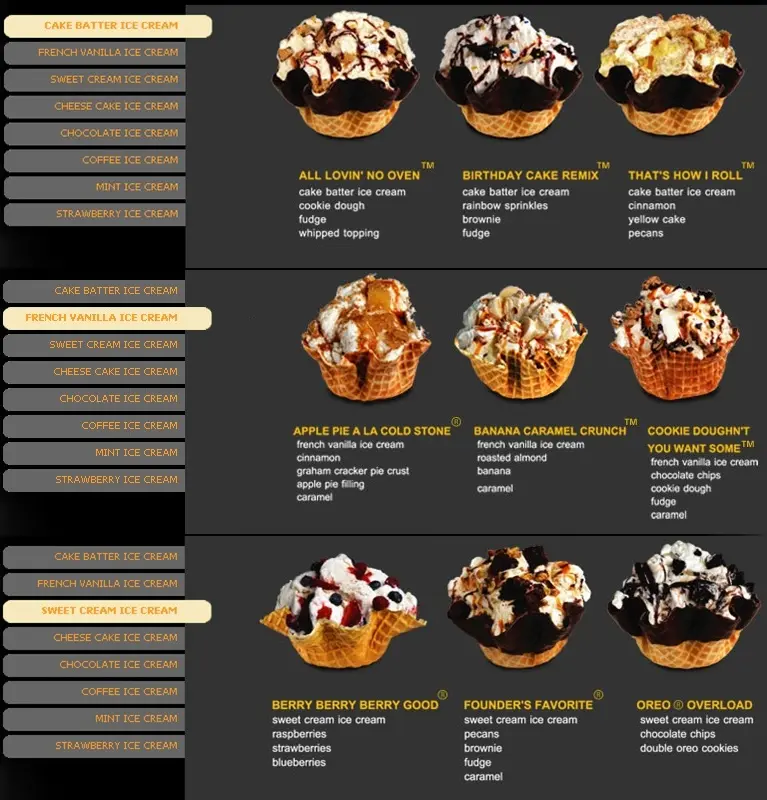 Cold Stone Creamery โคลด สโตน Menu Dessert Ice Cream Casaul Dining In Pathum Wan Landmark Bangkok Openrice Thailand